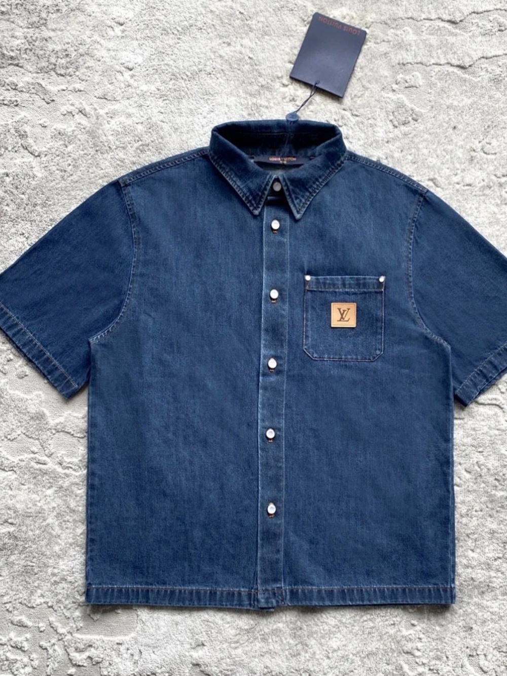 LOUIS VUITTON, SIGNATURE DENIM SHORT SLEEVES SHIRT